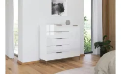 Sideboard Flipp | verchromt, Weiß | Möbel Höffner