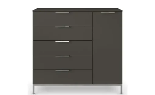 Sideboard Frome | Graphit, Front: Dekor, Oberboden: Dekor