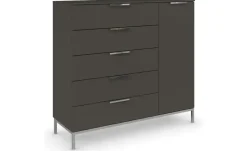 Sideboard Frome | Graphit, Front: Dekor, Oberboden: Dekor