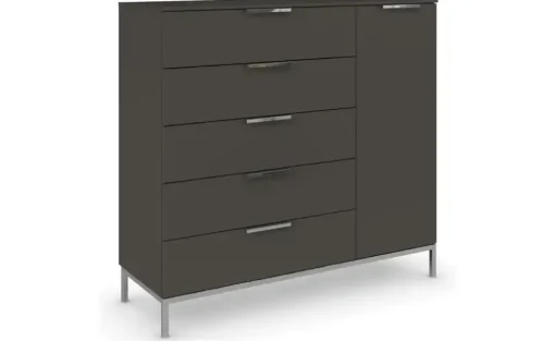Sideboard Frome | Graphit, Front: Dekor, Oberboden: Dekor