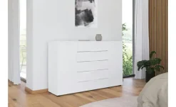 Sideboard Frome | Weiß, Front: Dekor, Oberboden: Dekor