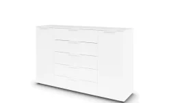 Sideboard Frome | Weiß, Front: Dekor, Oberboden: Dekor