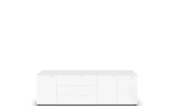 Sideboard Frome | Weiß, Front: Dekor, Oberboden: Dekor