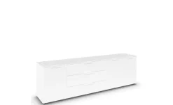 Sideboard Frome | Weiß, Front: Dekor, Oberboden: Dekor