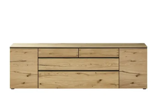 Sideboard Light Line 6 | Schwarz, lackiert | Höffner