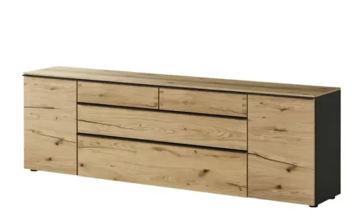 Sideboard Light Line 6 | Schwarz, lackiert | Höffner