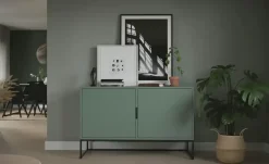 Sideboard Linera | Grün, matt | Möbel Höffner