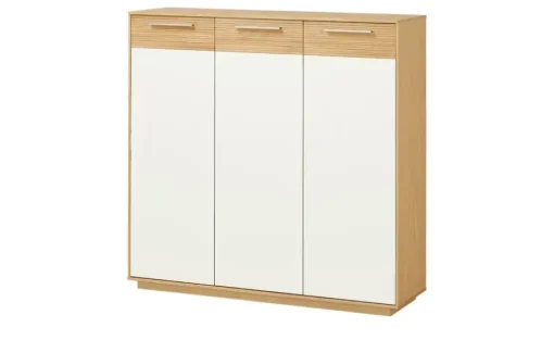 Sideboard Longo | Eiche bianco, Weiß | Möbel Höffner