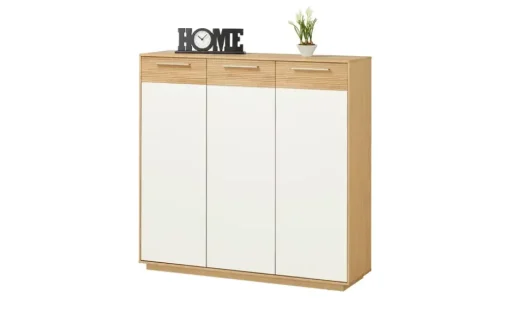 Sideboard Longo | Eiche bianco, Weiß | Möbel Höffner