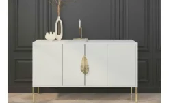 Sideboard Merlin | Weiß, Goldfarben | Möbel Höffner