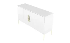 Sideboard Merlin | Weiß, Goldfarben | Möbel Höffner