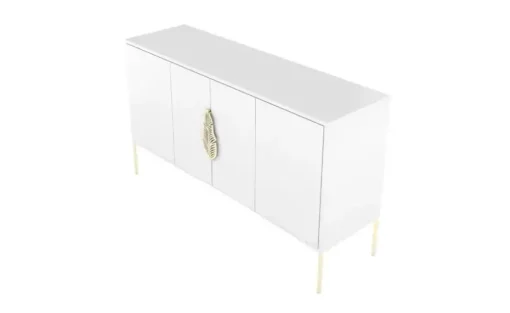 Sideboard Merlin | Weiß, Goldfarben | Möbel Höffner