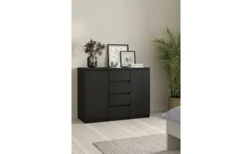 Sideboard Nardo | Schwarz, matt | Möbel Höffner