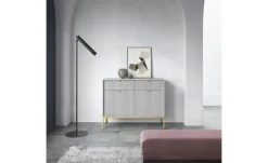 Sideboard Nova | 104 cm, Grau, Goldfarben | Höffner