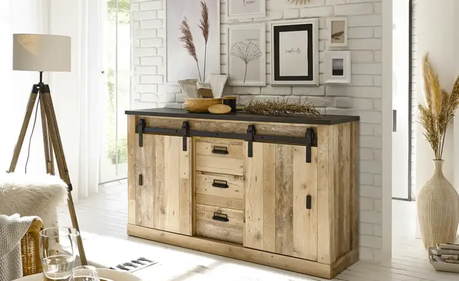Sideboard Sintra | Eiche (Nachbildung), Anthrazit
