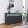 Sideboard Skyla | Grau, Salbeigrün, Grau, Salbeigrün
