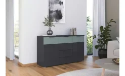 Sideboard Skyla | Grau, Salbeigrün, Grau, Salbeigrün
