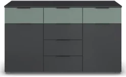 Sideboard Skyla | Grau, Salbeigrün, Grau, Salbeigrün