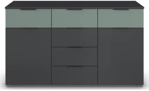 Sideboard Skyla | Grau, Salbeigrün, Grau, Salbeigrün