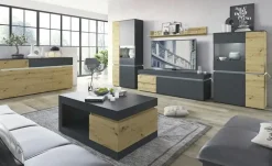 Sideboard Soft-Close Luci | Anthrazit, Eiche Artisan (Nachbildung)