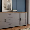 Sideboard Toneo | Eiche (Nachbildung), Grau | Höffner