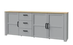Sideboard Toneo | Eiche (Nachbildung), Grau | Höffner