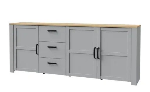 Sideboard Toneo | Eiche (Nachbildung), Grau | Höffner