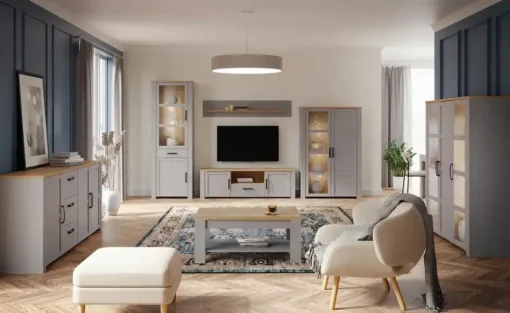 Sideboard Toneo | Eiche (Nachbildung), Grau | Höffner