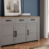 Sideboard Toneo | Eiche (Nachbildung), Grau | Höffner