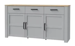 Sideboard Toneo | Eiche (Nachbildung), Grau | Höffner