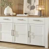 Sideboard Toneo | Eiche (Nachbildung), Weiß | Höffner