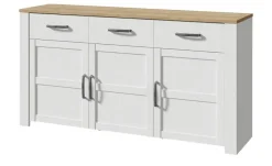 Sideboard Toneo | Eiche (Nachbildung), Weiß | Höffner