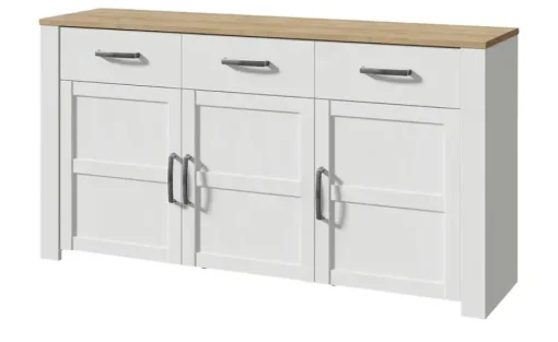 Sideboard Toneo | Eiche (Nachbildung), Weiß | Höffner