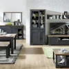 Sideboard Varese | Graphit, Asteiche (Nachbildung)