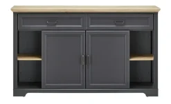 Sideboard Varese | Graphit, Asteiche (Nachbildung)