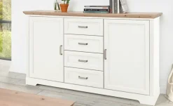 Sideboard Varese | Weiß, Asteiche (Nachbildung)