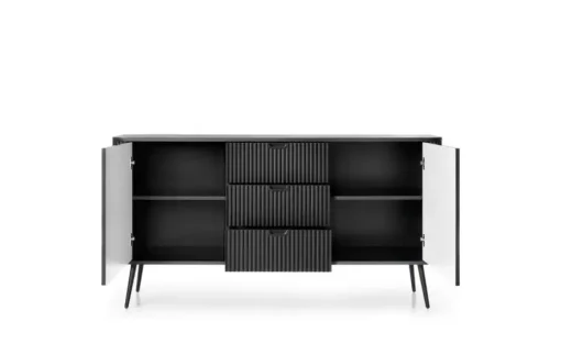 Sideboard Zova | Weiß, Schwarz | Möbel Höffner