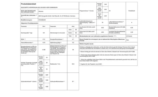 SIEMENS Waschvollautomat WG44B2A40 | Möbel Höffner