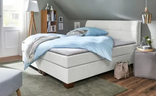 SKAGEN BEDS Boxspringbett Vegg | Hellgrau, 140 cm