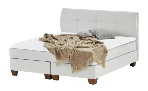 SKAGEN BEDS Boxspringbett Vegg | Hellgrau, 140 cm