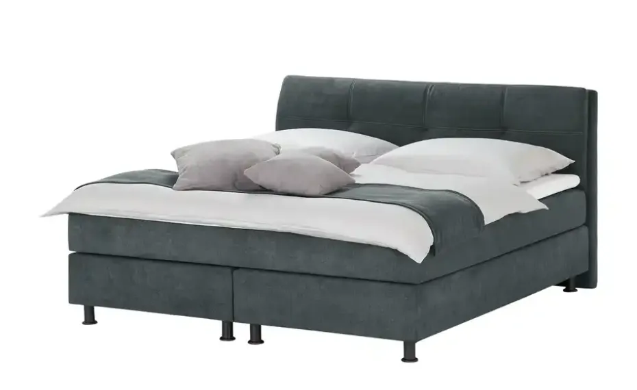 SKAGEN BEDS Boxspringbett Vegg Towel | Anthrazit, 140 cm