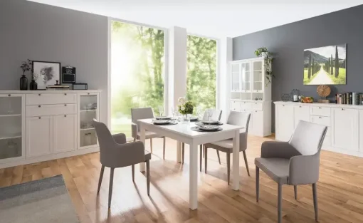 smart Ausziehbarer Esstisch in verschiedenen Größen Ben | 140x80 cm, Weiß