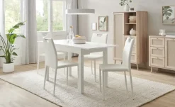 smart Ausziehbarer Esstisch in verschiedenen Größen Ben | 120x70 cm, Weiß