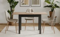 smart Ausziehbarer Esstisch in verschiedenen Größen Ben | 90x60 cm, Asteiche (Nachbildung)