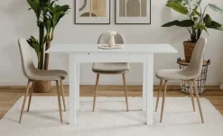 smart Ausziehbarer Esstisch in verschiedenen Größen Ben | 90x60 cm, Weiß