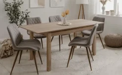 smart Ausziehbarer Esstisch in verschiedenen Größen Ben | 120x70 cm, Eiche sägerau (Nachbildung)