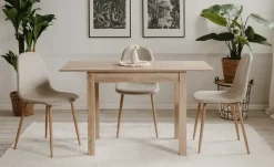 smart Ausziehbarer Esstisch in verschiedenen Größen Ben | 90x60 cm, Eiche sägerau (Nachbildung)