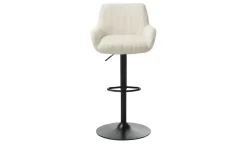 smart Barhocker aus Cord Bastian | Beige, Cordstoff