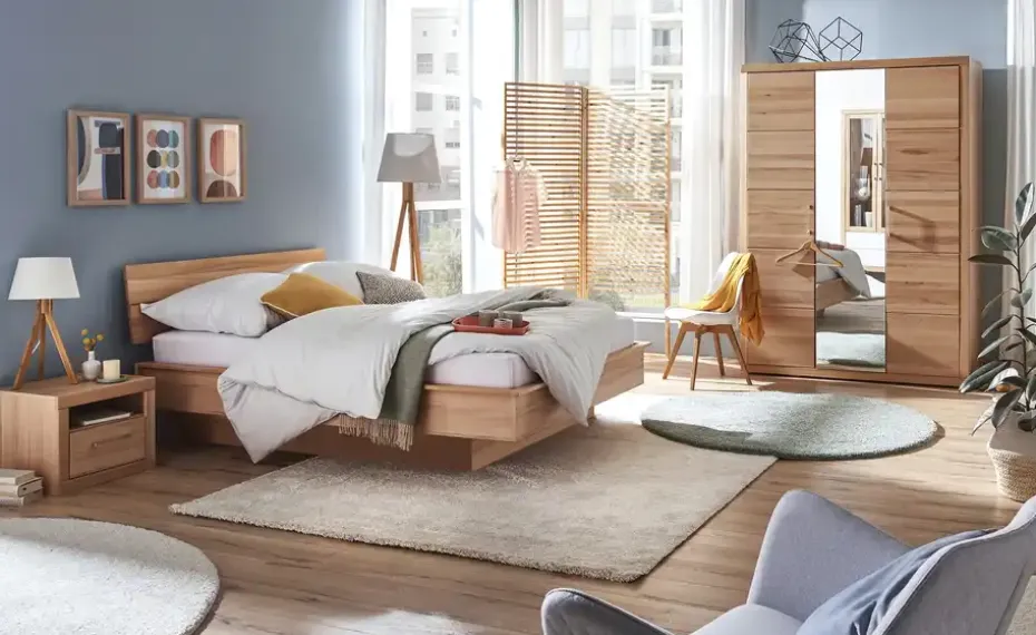 smart Bettgestell Oslo | Kernbuche (Nachbildung), Kernbuche