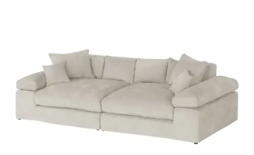 smart Big Sofa Lianea | Beige, Webstoff | Möbel Höffner